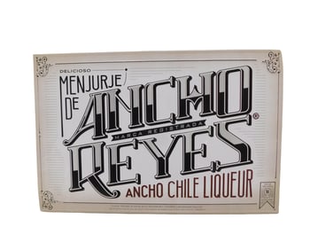 Delicioso Menjurje de Ancho Reyes Ancho Chile Liqueur Metal Bar Sign 19"x13"