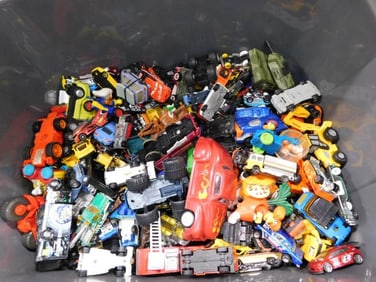 Large Lot of Small Toys Mostly Cars and Vehicles