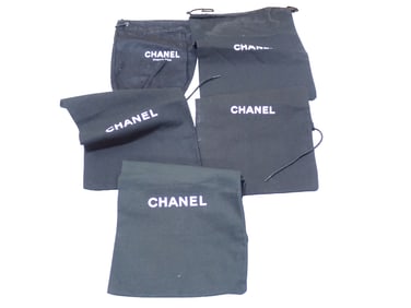Five Chanel Dust Bags