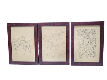 George Grosz (German, 1893-1959) Three Photolithograph Plates From Ecce Homo, 1922-23. Nacht plates