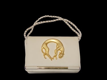NIMA Golden Panther Handbag 7" x 9.5"
