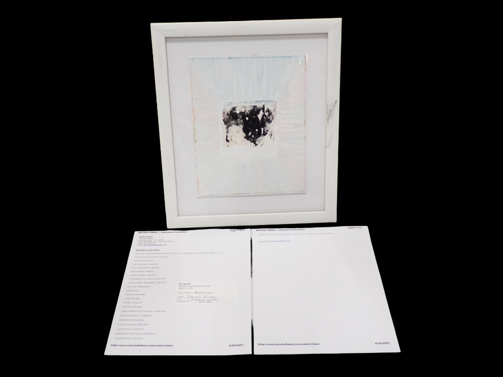 Bruria Finkel (Israeli/American, b. 1932); "Dark Mish Mosh". Acrylic and SilverLleaf on Board (1 of 12)