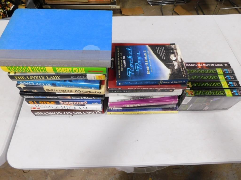 Lot of assorted Books including Hardcover, UFOs, Homer H. Hickman, Rocket Boys, etc. (1 of 4)