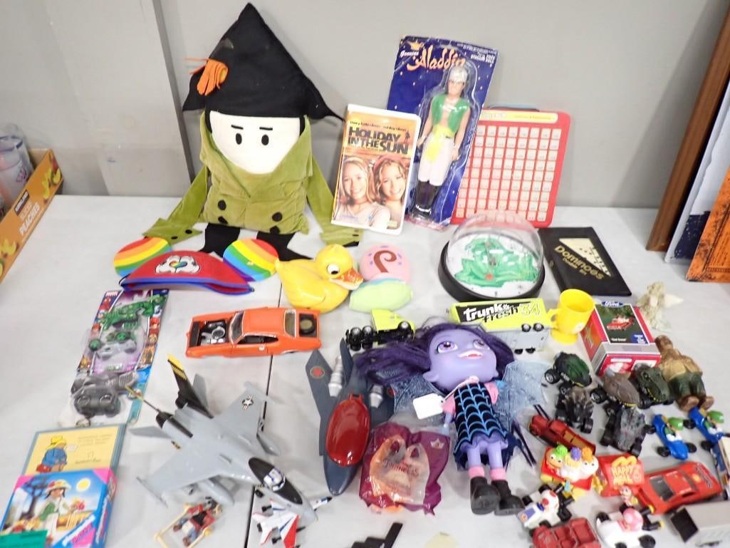 Misc. Toy Lot including Vampirina Doll, Aladdin, Cars, Trucks, Airplanes, Walt Disney Mickey Mouse E (1 of 8)