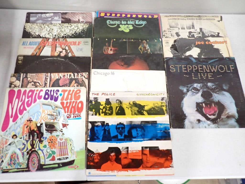 Vinyl Record Albums including Chicago, The Who, Steve Winwood, The Police, Van Halen, Foreigner, (1 of 7)