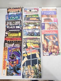 Lot of approx 50 Comic Books including Trouble, The Vistor, Captain America, Trinity, Wonder Woman