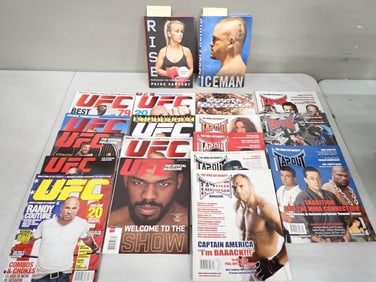UFC / MMA Magazine / Book lot including Two Hard Cover Autographed Books - No COAs