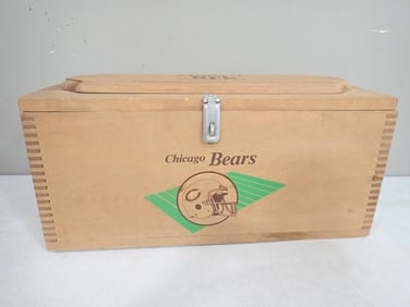 Chicago Bears Wooden Box Crate / Tool or Storage Box