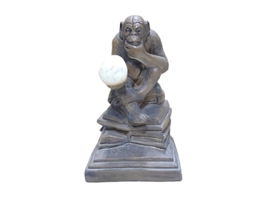 Esco Productions Monkey Holding a Skull Statue Darwin Ape
