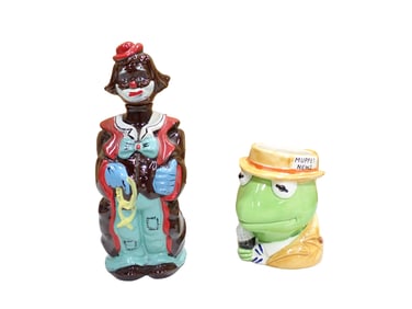 Kermit the Frog Mug and Hobo Clown Decanter