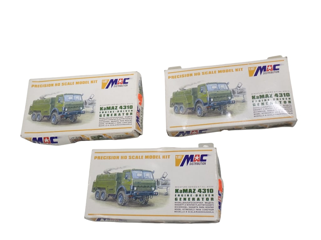 3 Mac Distribution Precision HO Scal Model Kit Miniature Series 87016 Military Vehicle 1:87 Scale (1 of 8)