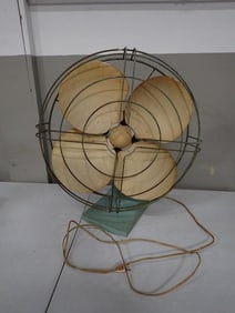 Vintage Fasco Industries Teal Green Desk Fan