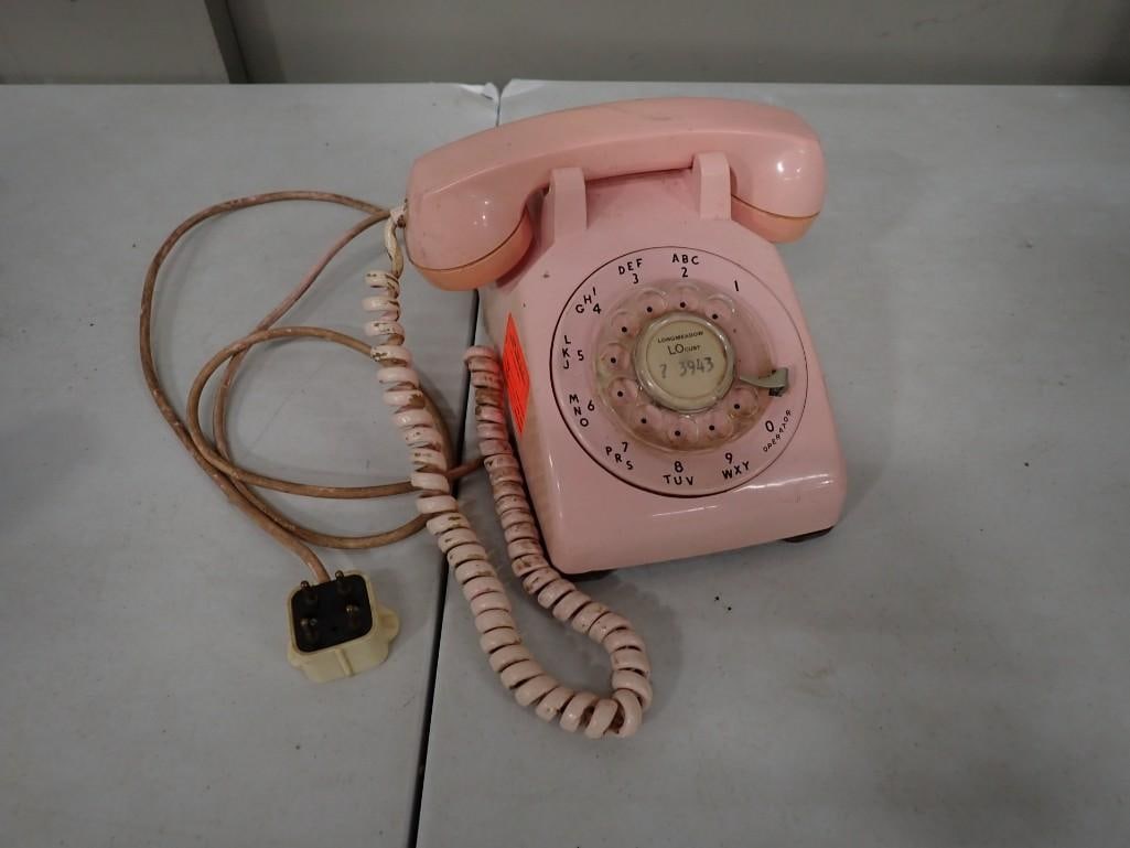 Vintage Western Electric Bell System Pink Rotary Dial Telephone (1 of 4)