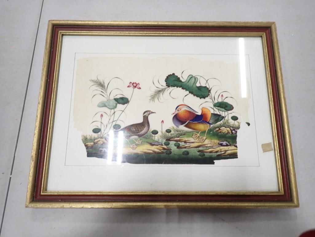 Framed Asian Style Bird Print - 18x14" (1 of 4)