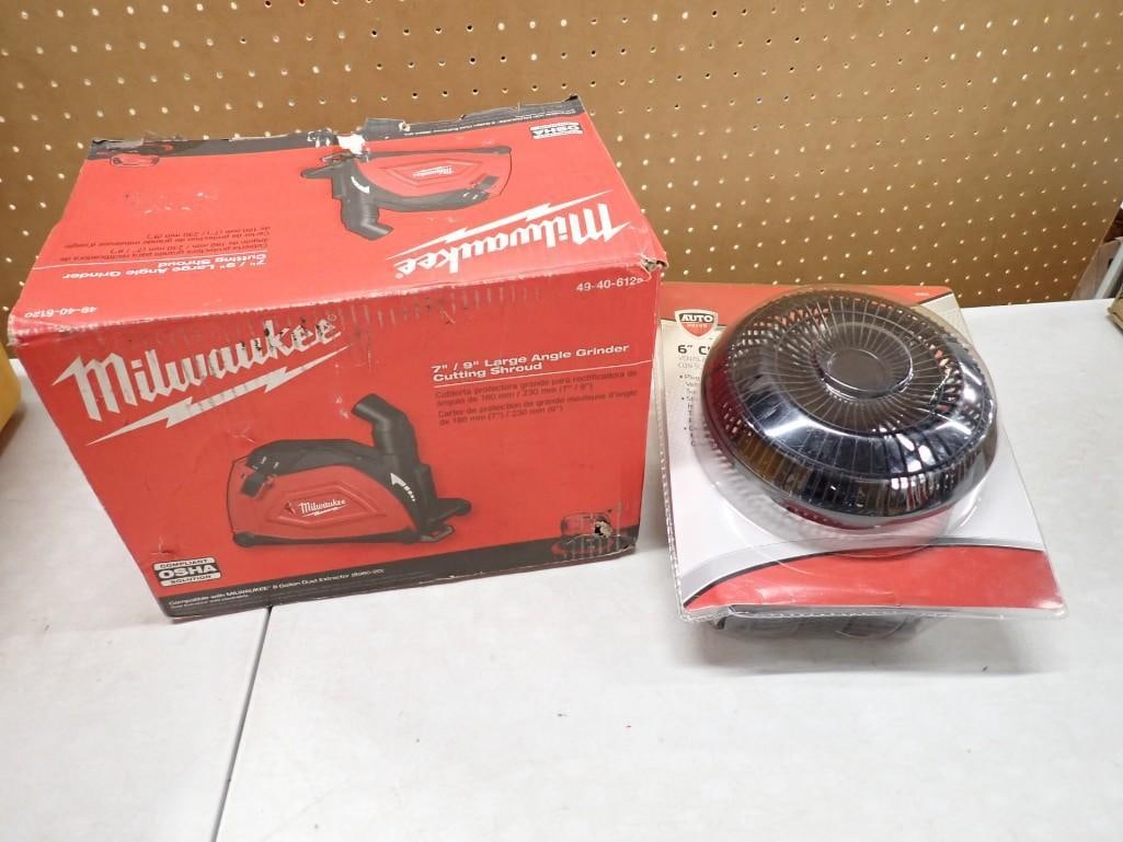 Milwaukee Toos 7/9" Large Angle Grinder Cutting Shroud and 6" Clip-on Fan (1 of 4)