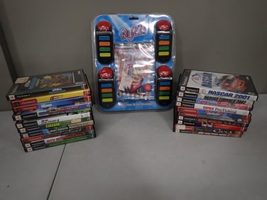 Video Games incl Buzz! The Mega Quiz for PS2 New in Package plus Other Playstation 2 Games