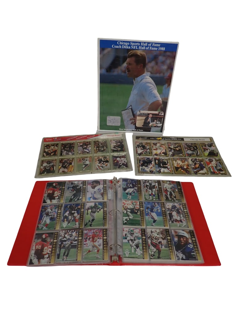 Mike Ditka NFL Hall of Fame Puzzle Sealed Plus Asst Football Cards: Factory Sealed Mike Ditka NFL Hall of Fame Puzzle Plus Assorted Football Cards All pictures are considered part of the description and should be examined carefully by bidders. Live Auctioneers is now 