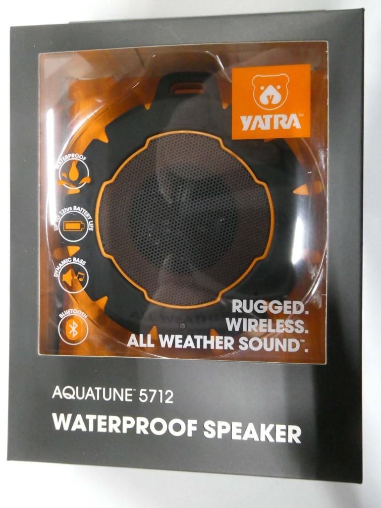 Yatra Aquatune 5712 Waterproof Speaker New in Box: Yatra Aquatune 5712 Waterproof Speaker New in Box All pictures are considered part of the description and should be examined carefully by bidders. Live Auctioneers is now offering Live Shipping throug
