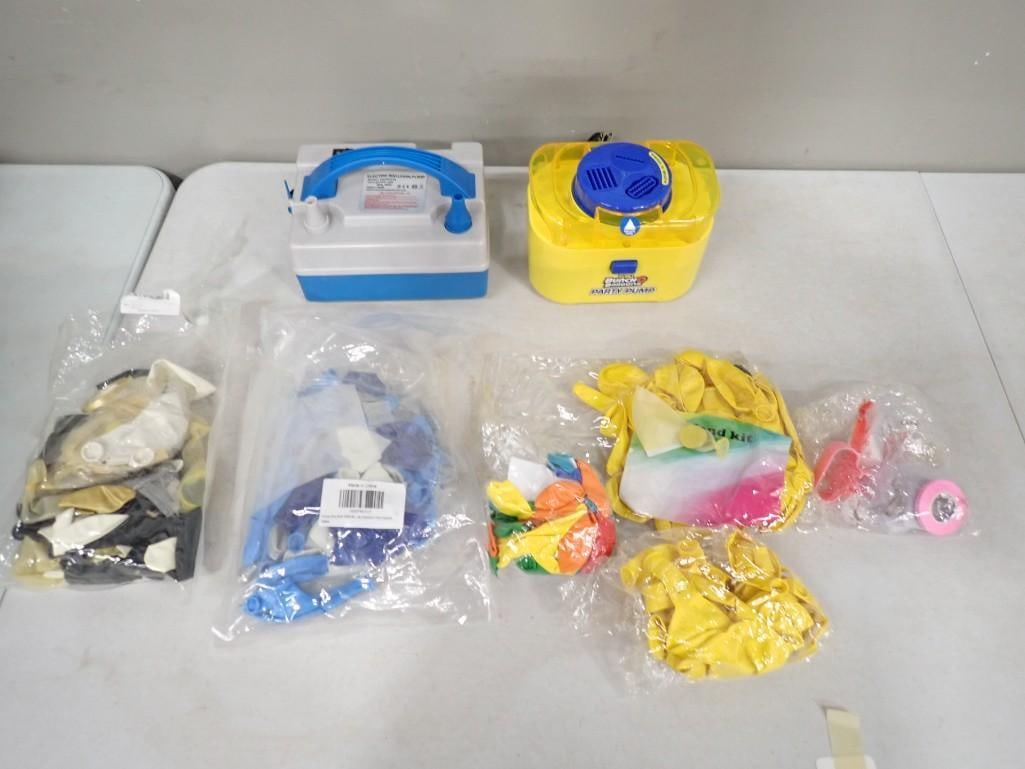 2 Balloon Pumps, Some Packages of Balloons, etc (1 of 9)