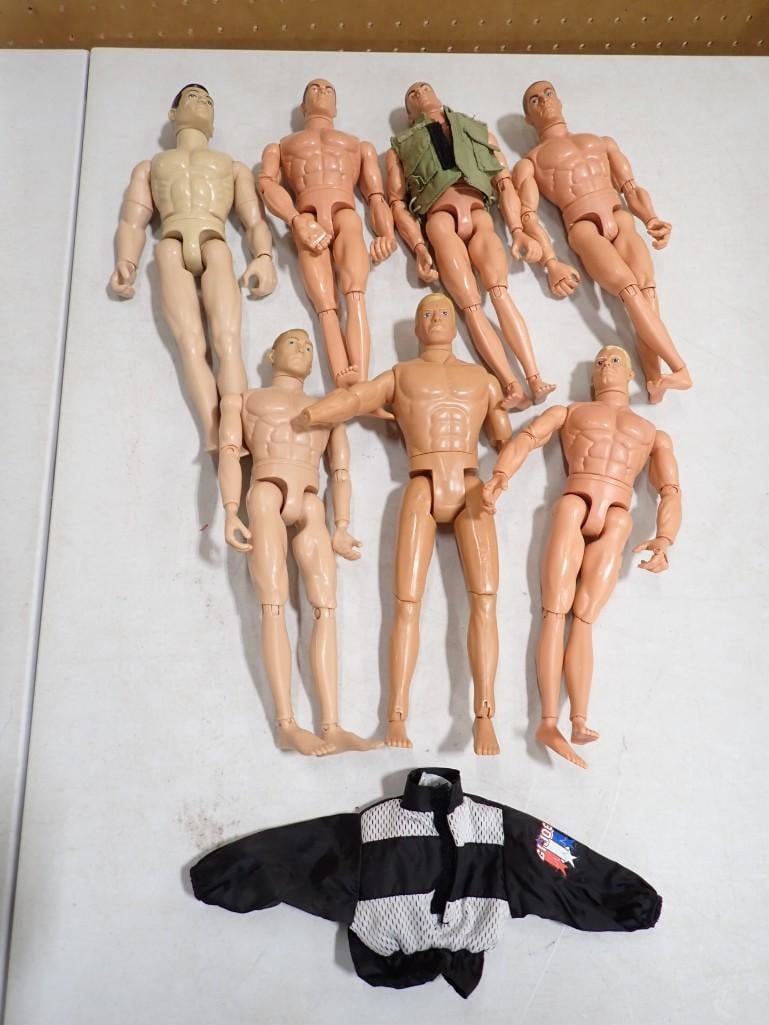 Lot of mostly 1990's 12" Hasbro GI Action Figures mostly unclothed (1 of 7)