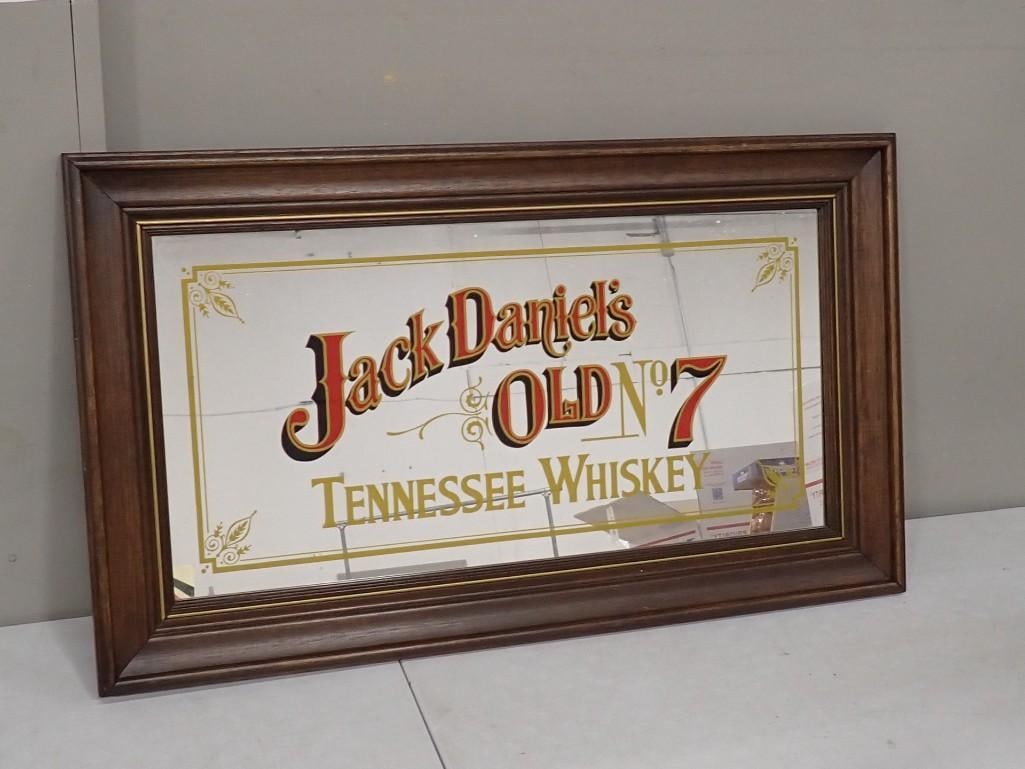 Jack Daniel's Old No 7 Tennessee Whiskey Bar Mirror - Measures roughly 18x28" (1 of 2)