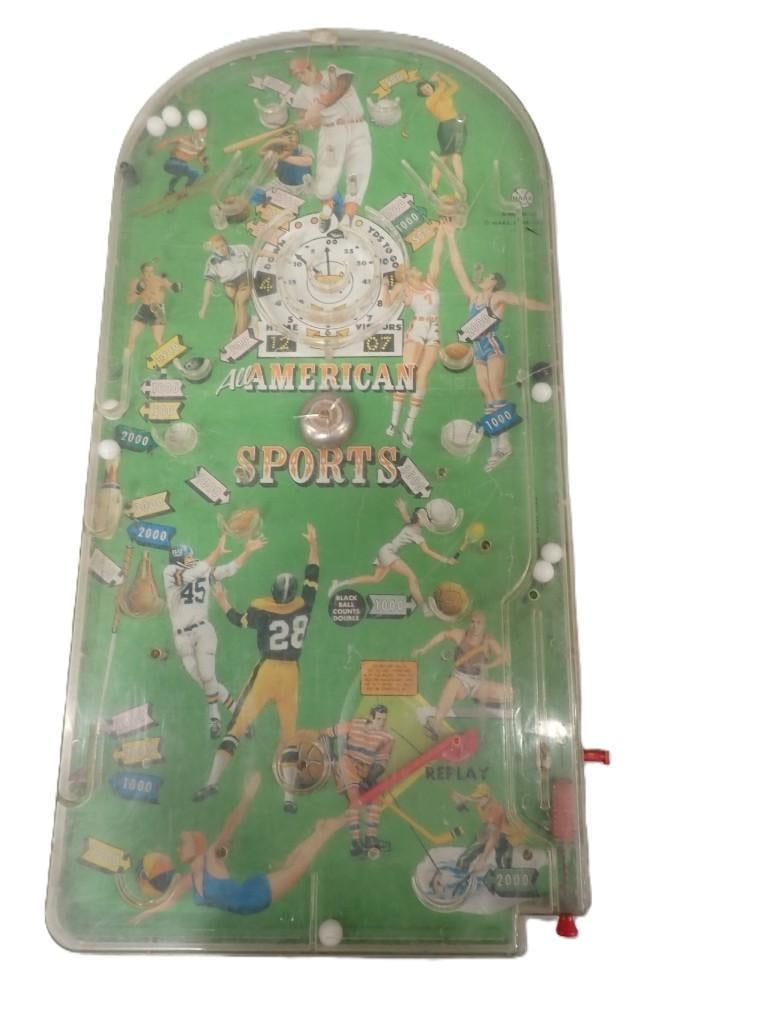 Vintage Marx Toys All American Sports Pinball Game - it works (1 of 7)