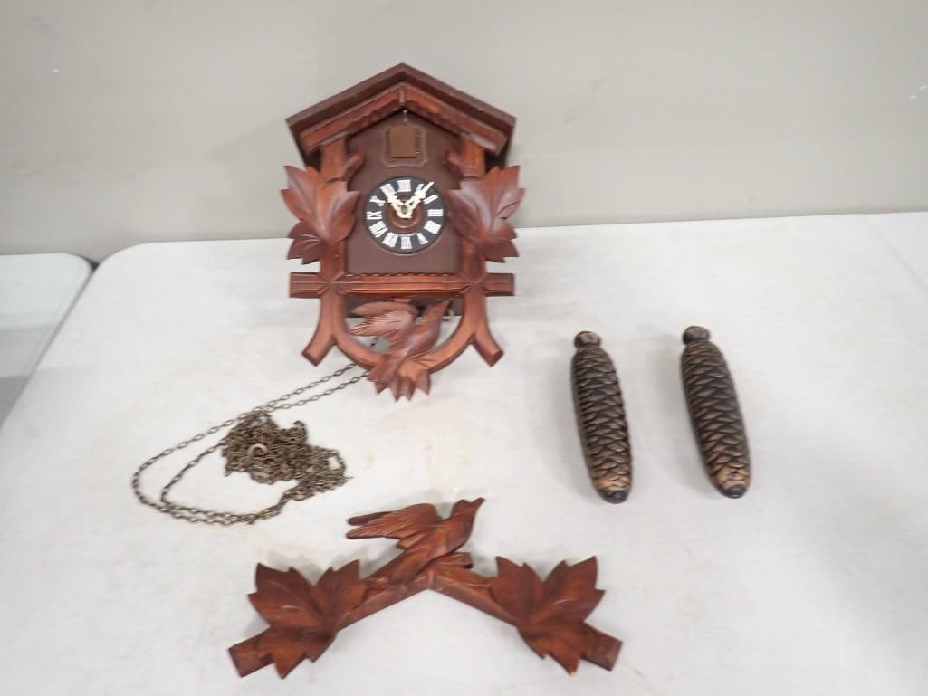 West German Cuckoo Clock with weights (1 of 7)