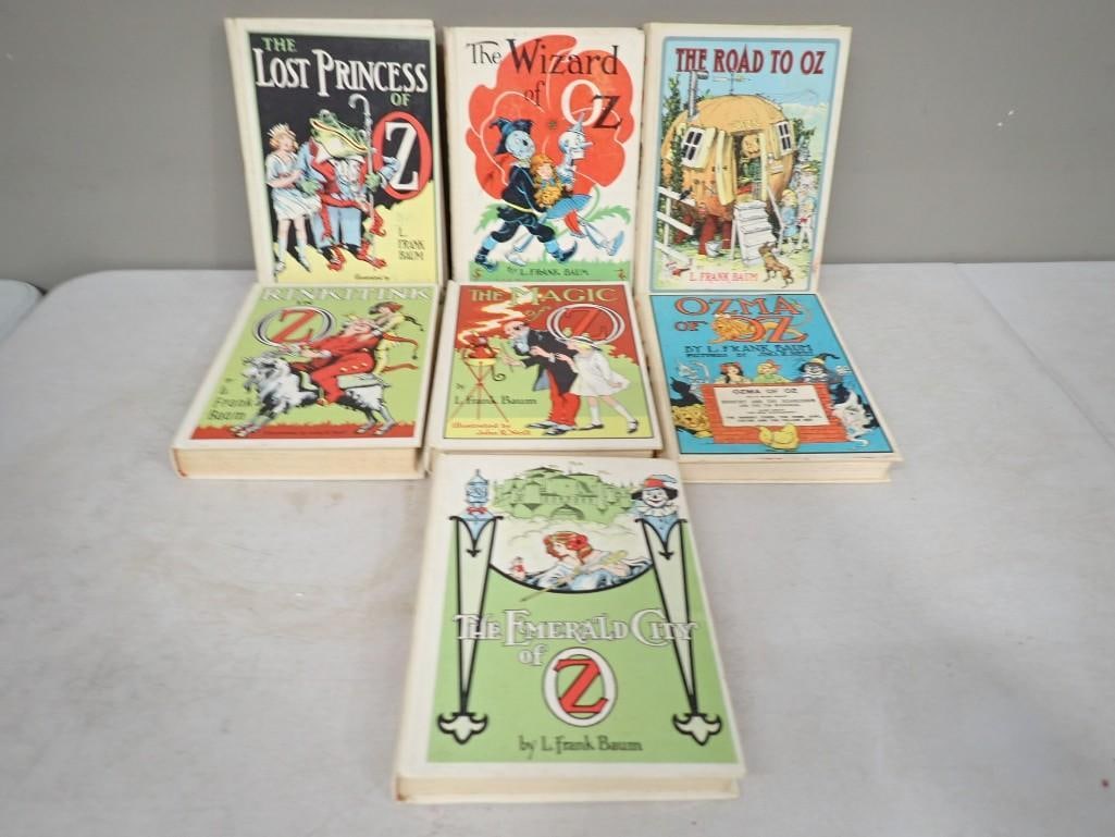Lot of L. Frank Baum Wizard of Oz Books including Lost Princess of Oz, Road to Oz, Rinkitink, The Ma (1 of 7)