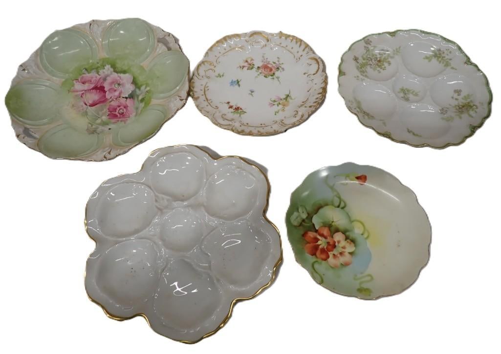 Lot of Vintage Oyster Plates etc. including RS Prussia, Limoges, Bavaria, etc (1 of 16)