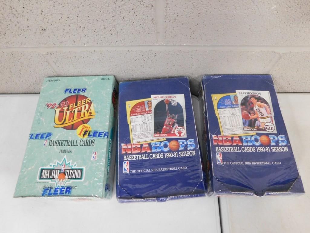3 Sealed Boxes of Basketball Cards incl Fleer Ultra '92-93 NBA Jam Session and 2 NBA Hoops 1990-91 S (1 of 11)
