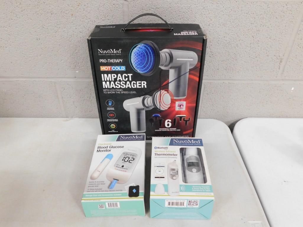 NuvoMed Pro Therapy Hot Cold Impact Massager New in Box, Thermometer and Blood Glucose Monitor New i (1 of 5)