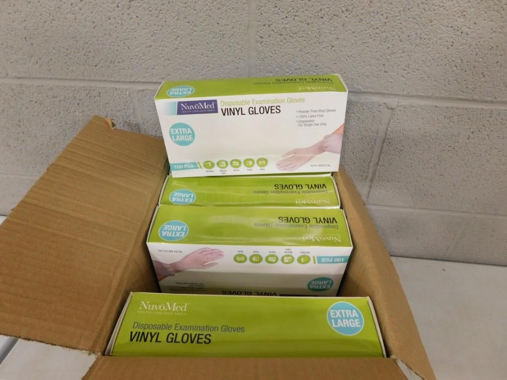 10 New Boxes of Vinyl Gloves 100 Gloves in Each Box: 10 New Boxes of Vinyl Gloves 100 Gloves in Each Box All pictures are considered part of the description and should be examined carefully by bidders. Live Auctioneers is now offering Live Shipping thro