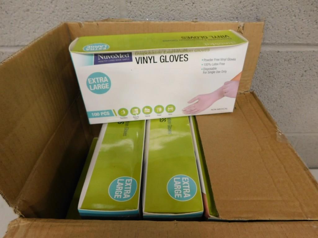 10 New Boxes of Vinyl Gloves 100 Gloves in Each Box: 10 New Boxes of Vinyl Gloves 100 Gloves in Each Box All pictures are considered part of the description and should be examined carefully by bidders. Live Auctioneers is now offering Live Shipping thro