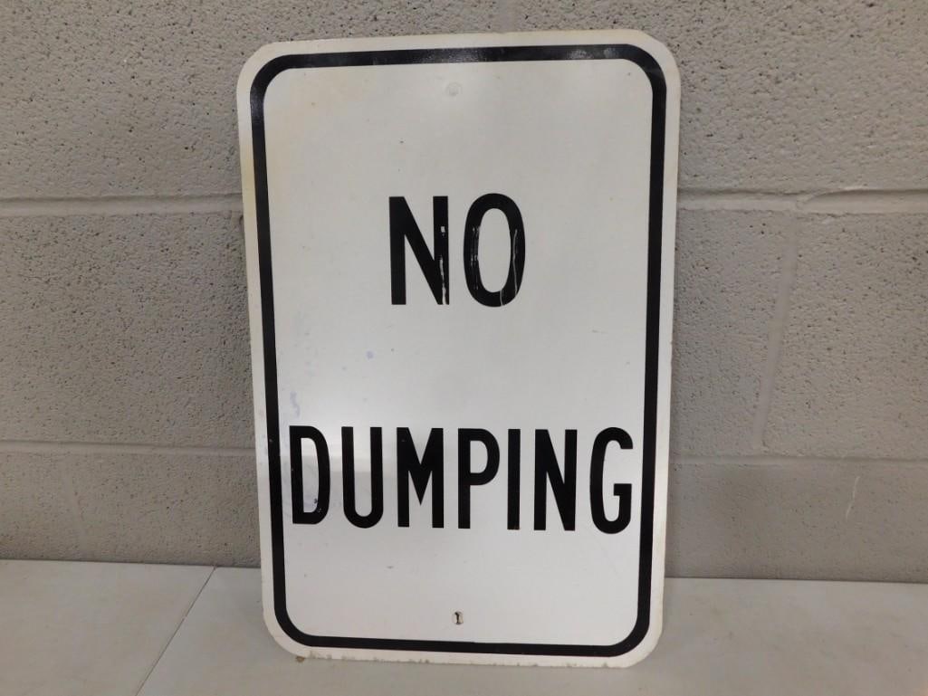 No Dumping Street Sign 18"x12" (1 of 4)