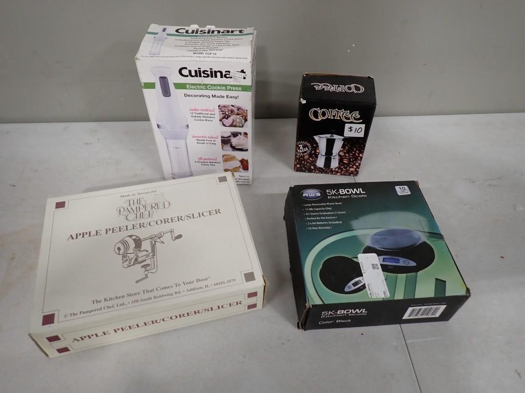 New Kitchen Items incl AWS Bowl Kitchen Scale, Apple Peeler/Corer/Slices, Cuisinart Electric Cookie (1 of 5)