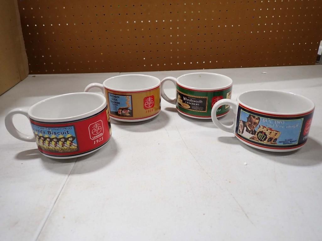 4 Nabisco Soup Mugs: Set of 4 Nabisco Soup Mugs New in Original Styrofoam All pictures are considered part of the description and should be examined carefully by bidders. Live Auctioneers is now offering Live Shippin