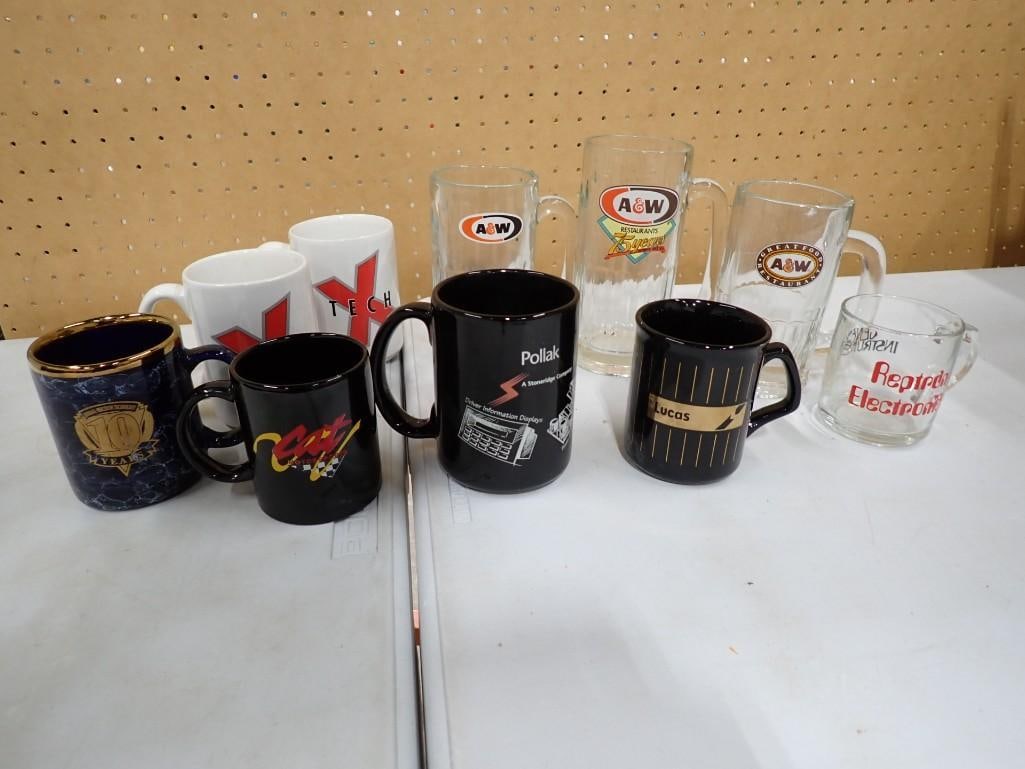 Advertising Mugs, A&W Root Beer Mugs, Etc: Advertising Mugs, A&W Root Beer Mugs, Etc All pictures are considered part of the description and should be examined carefully by bidders. Live Auctioneers is now offering Live Shipping through th