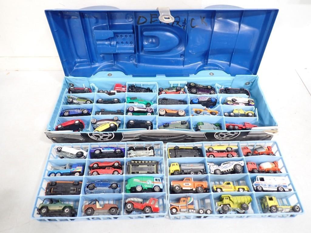 Vtg 1980 Matchbox 48 Race Car Carrying Case with Asst Toy Cars and Vehicles (1 of 9)
