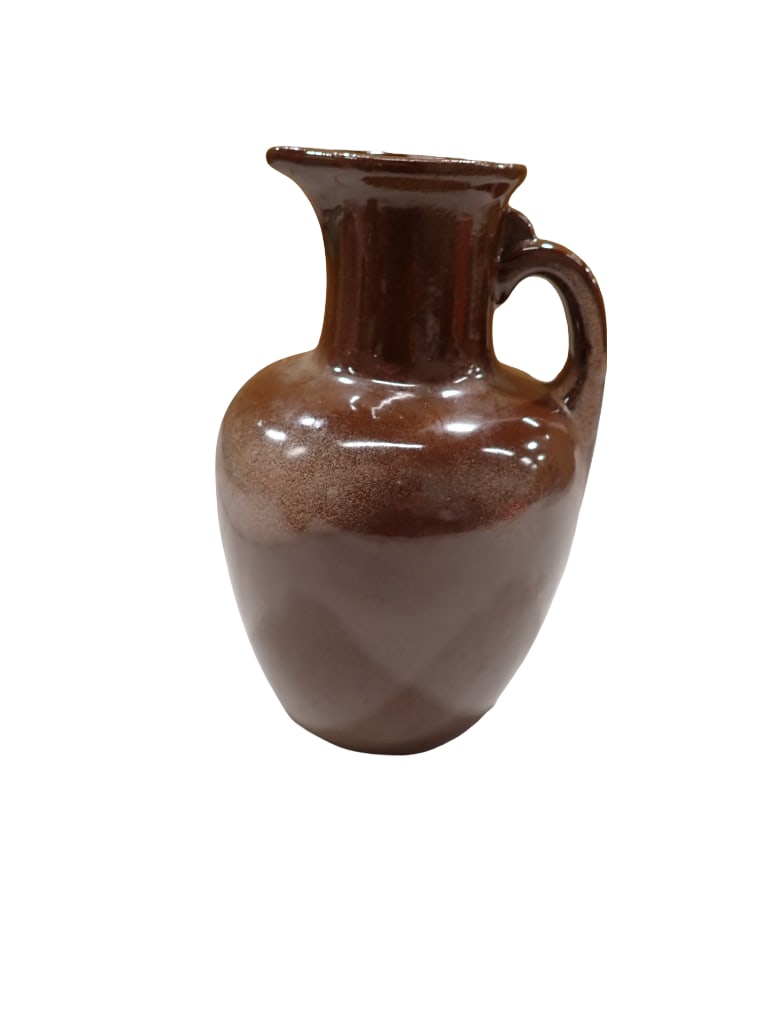 Vintage Frankoma Pottery Plainsman Brown Pitcher: Vintage Frankoma Pottery Plainsman Brown Pitcher All pictures are considered part of the description and should be examined carefully by bidders. Live Auctioneers is now offering Live Shipping throu