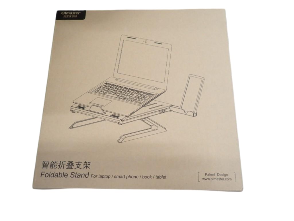 Folding Stand for a Laptop Computer New in Box: New in box foldable stand for a laptop computer, smart phone, or tablet Live Auctioneers is now offering Live Shipping through them. This is an optional payment/shipping system. If you would like to u