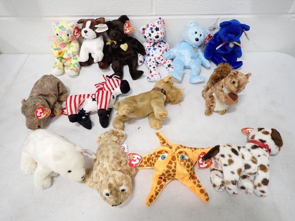 Ty Benie Babies incl Wish the Starfish, Schnitzel the Dog, Fins the Seal, etc. With Original Tags: Ty Benie Babies incl Wish the Starfish, Schnitzel the Dog, Fins the Seal, etc. With Original Tags. Largest is 7"x3"x4" All pictures are considered part of the description and should 
