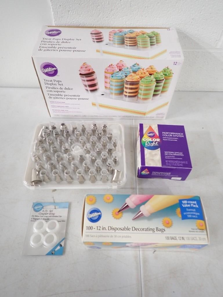 Wilton Treat Pops Display Set, Decorating Bags, Color Right System, Cake Decorating Tip Set, etc. (1 of 7)
