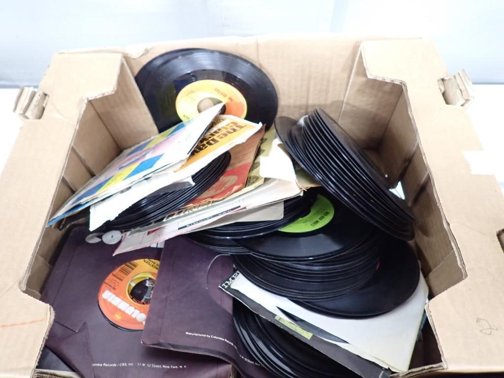 Lot of Vinyl Records 45 RPM incl The Beatles, Bruce Springsteen, The Platters, Crazy Otto, Tommy Roe (1 of 11)