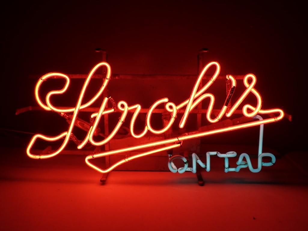 Vintage Stroh's Beer On Tap Neon Sign Works (1 of 11)