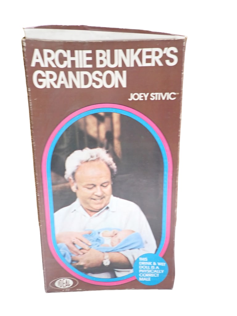Vintage Archie Bunker's Grandson Joey Stivic Doll by Ideal NOS New Old Stock: Vintage Archie Bunker's Grandson Joey Stivic Doll by Ideal NOS New Old Stock All pictures are considered part of the description and should be examined carefully by bidders. Live Auctioneers is no