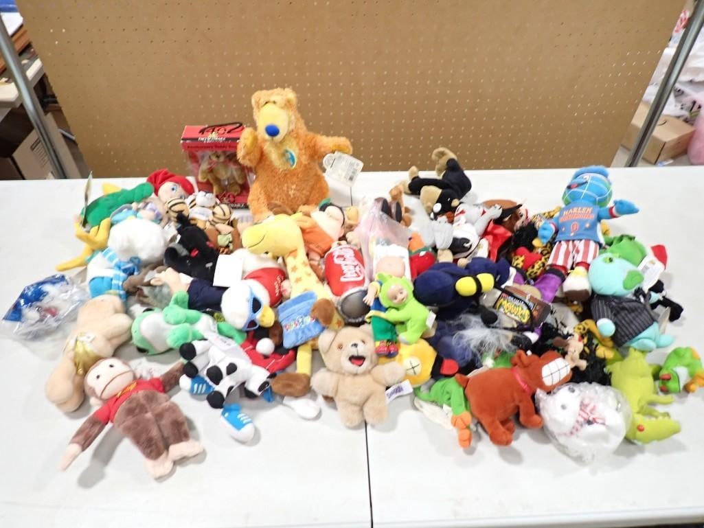 Large Lot of Plush Toys incl FAO Schwarz Anniversary Bear, Gund Curious George, Etc (1 of 11)
