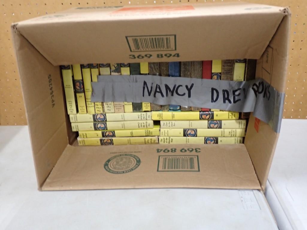 Box full of Vintage Nancy Drew Hard Cover Books (1 of 7)
