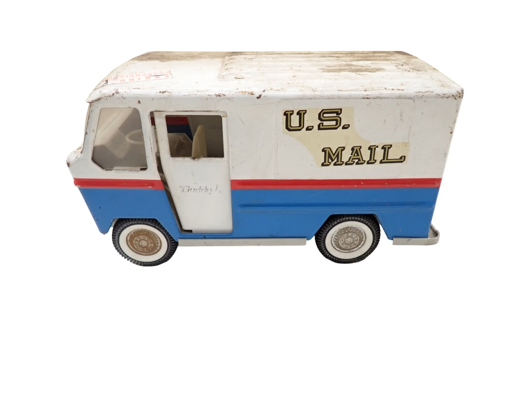 Vintage Buddy L U.S. Mail Pressed Steel Delivery Van (1 of 7)