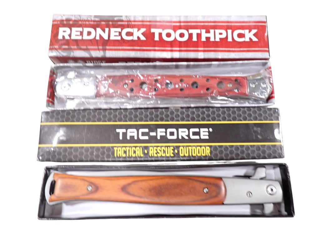 2 Knives incl Tac-Force Tactical Rescue Outdoor and a Redneck Toothpick Knife Both in Original Boxes (1 of 6)