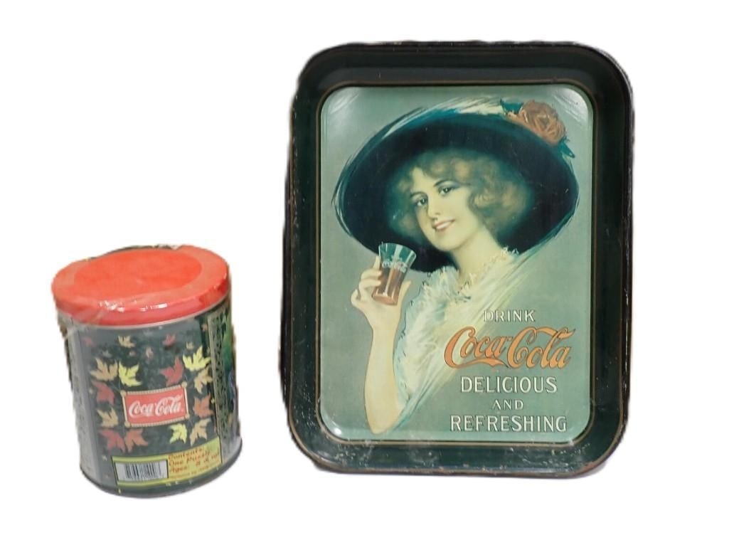 Coca Cola Lot including Vintage Metal Tray, Sealed Jigsaw Puzzle (1 of 5)